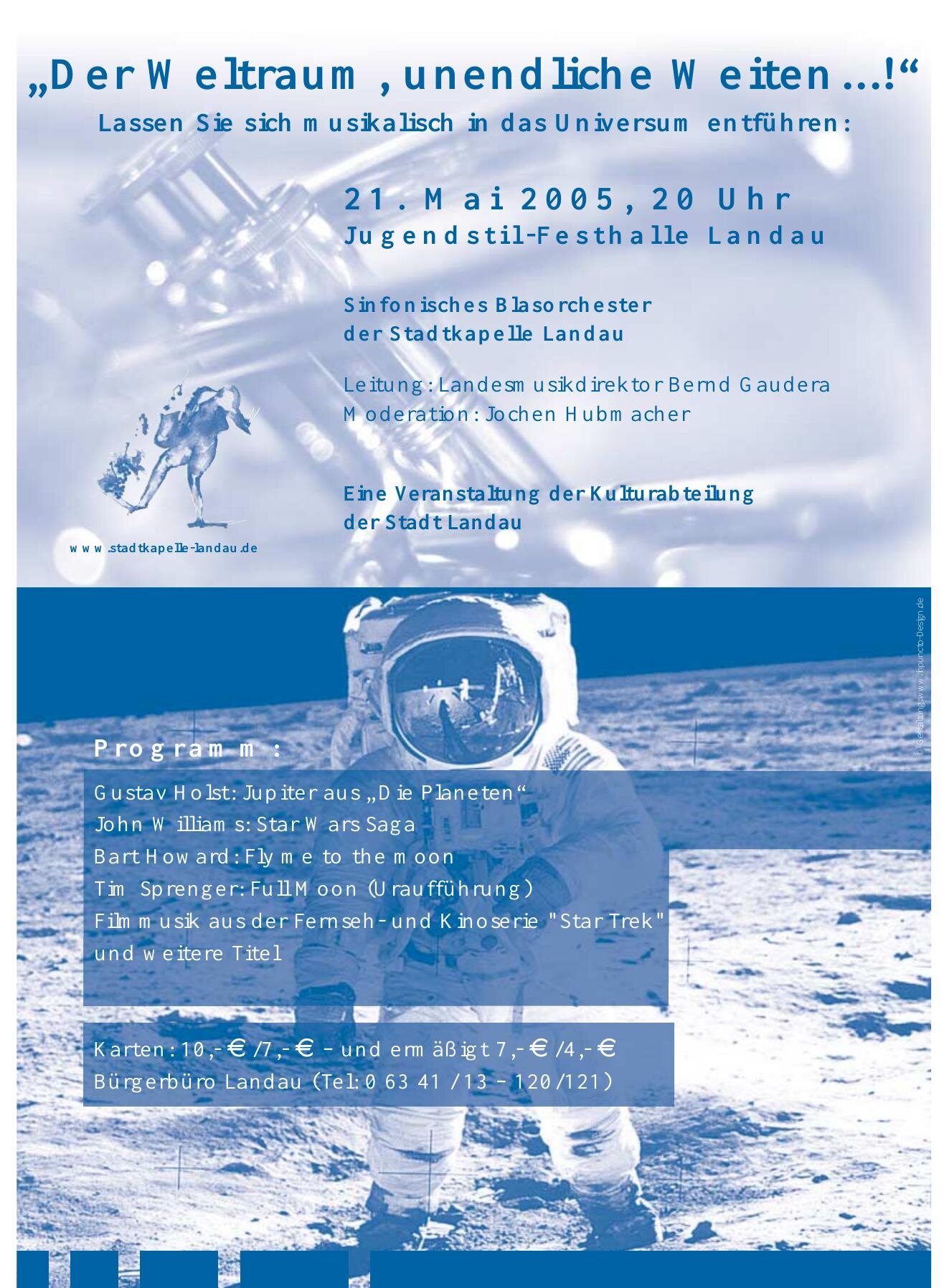 Konzertplakat: Der Weltraum, unendliche Weiten, 21.05.2005