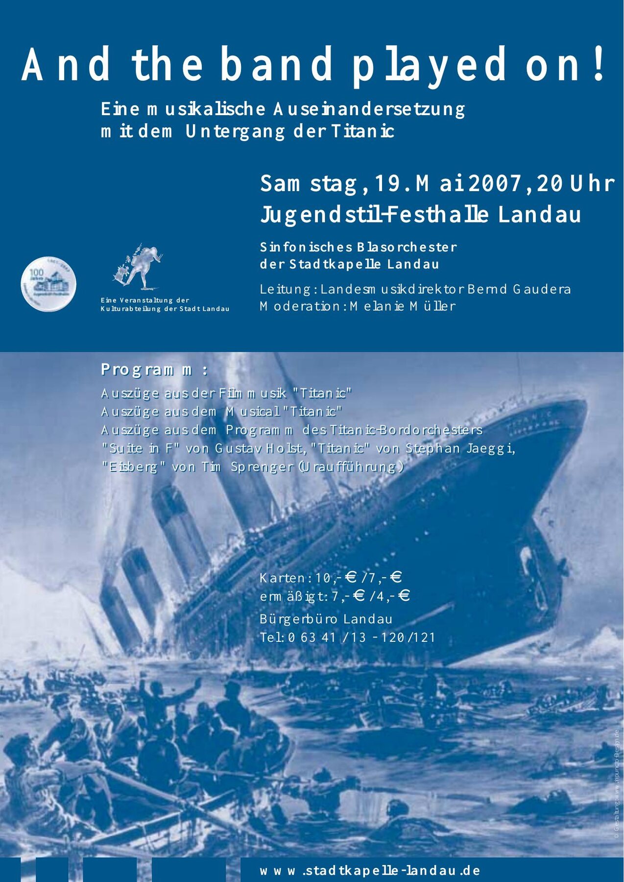 Konzertplakat: And the Band Played On!, 19.05.2007