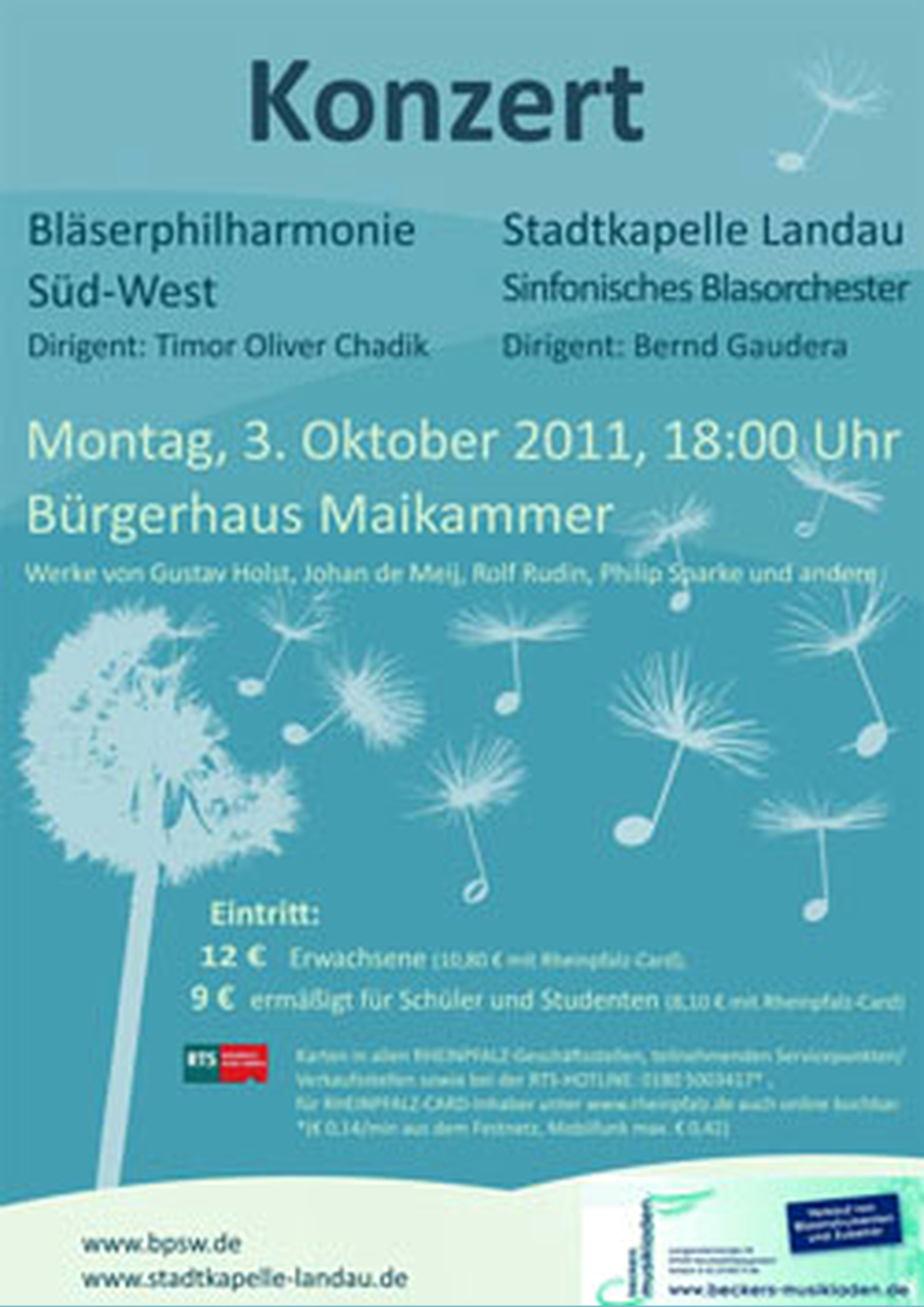 Konzertplakat: Konzert in Maikammer, 03.10.2011