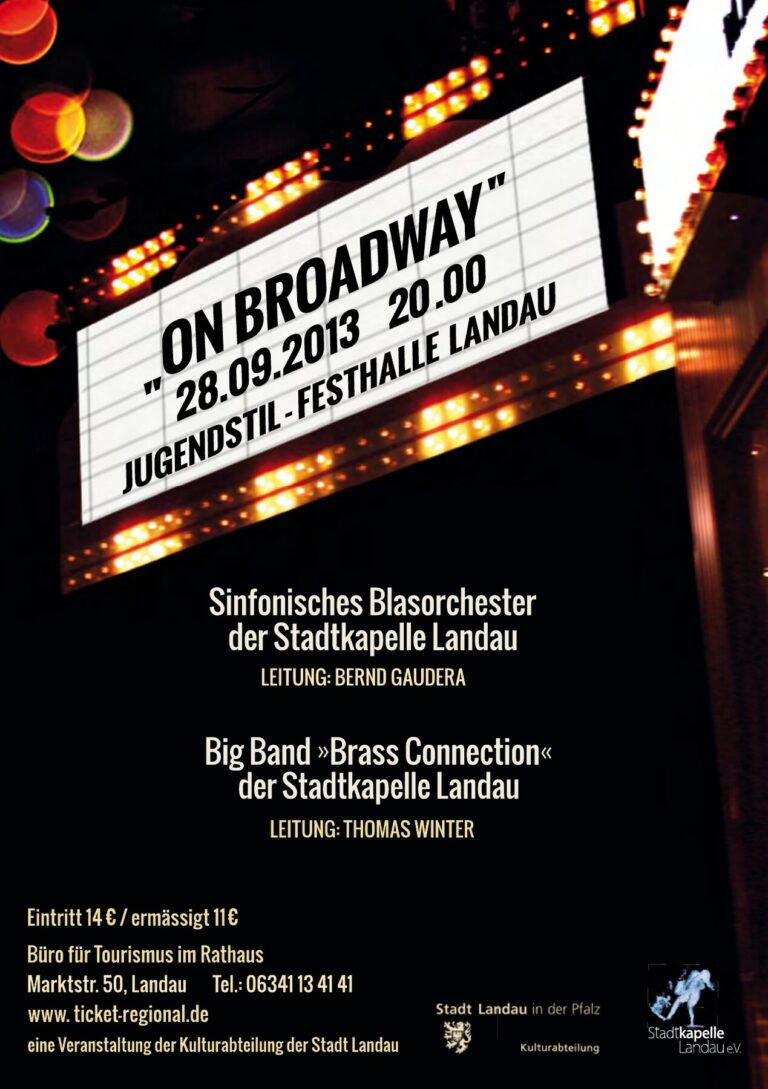 Konzertplakat: On Broadway, 28.09.2013