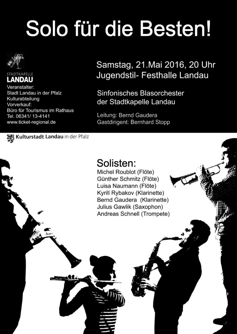 Konzertplakat: Solo für die Besten!, 21.05.2016