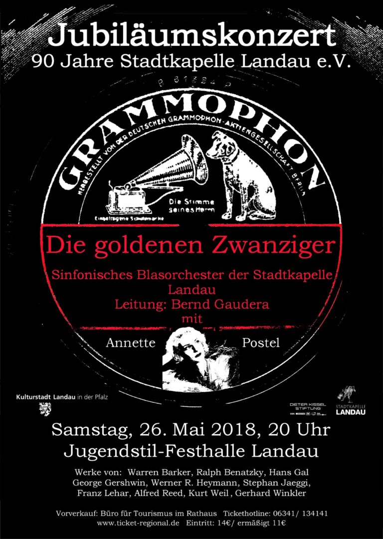 Konzertplakat: Die goldenen Zwanziger, 26.05.2018