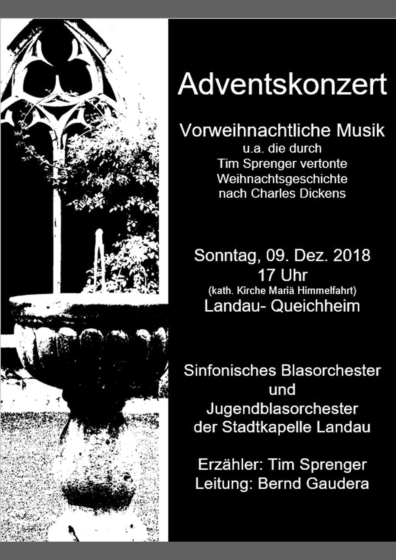 Konzertplakat: Adventskonzert, 09.12.2018