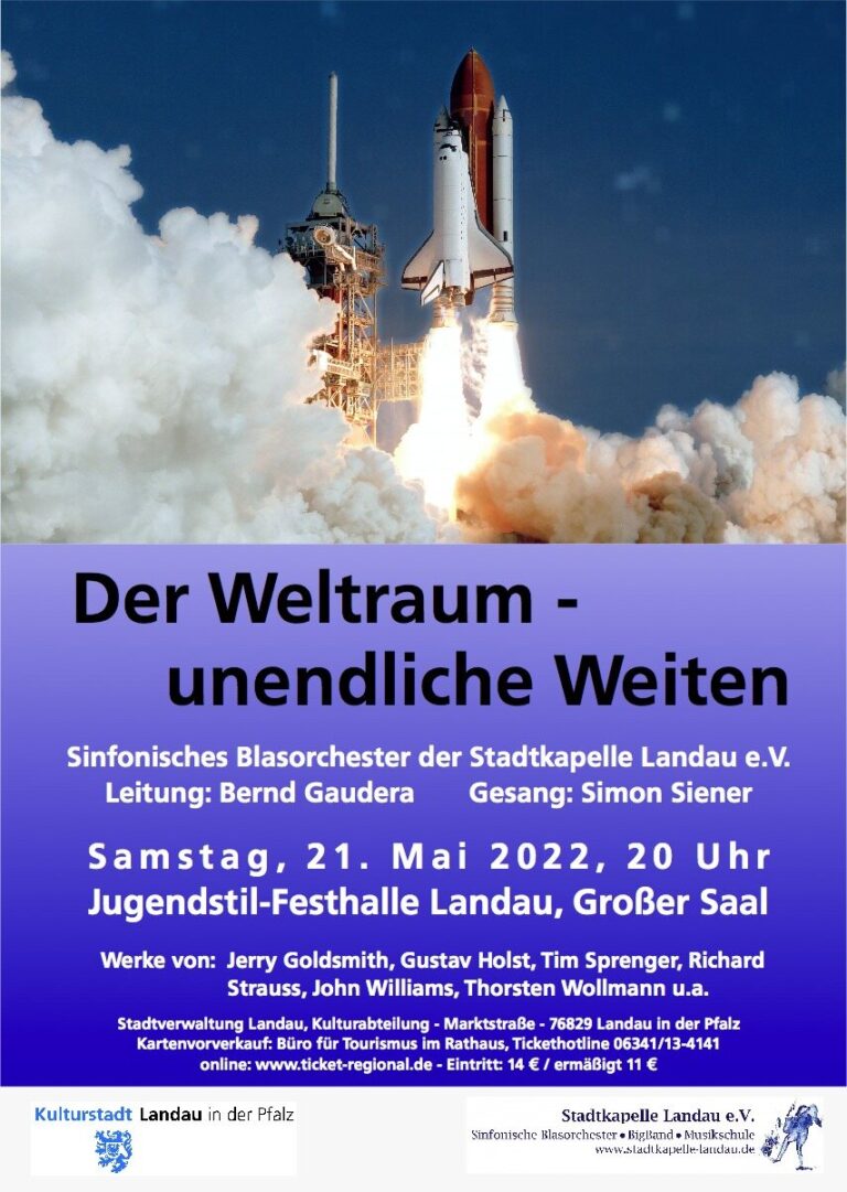 Konzertplakat: Der Weltraum – unendliche Weiten, 21.05.2022
