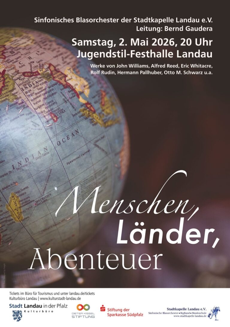 Konzertplakat: Menschen, Länder, Abenteuer, 02.05.2026