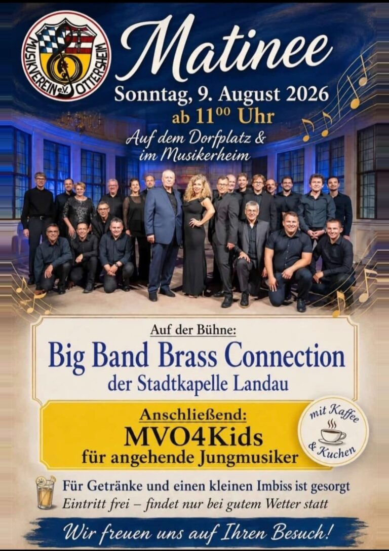 Konzertplakat: Matinee in Ottersheim, 09.08.2026