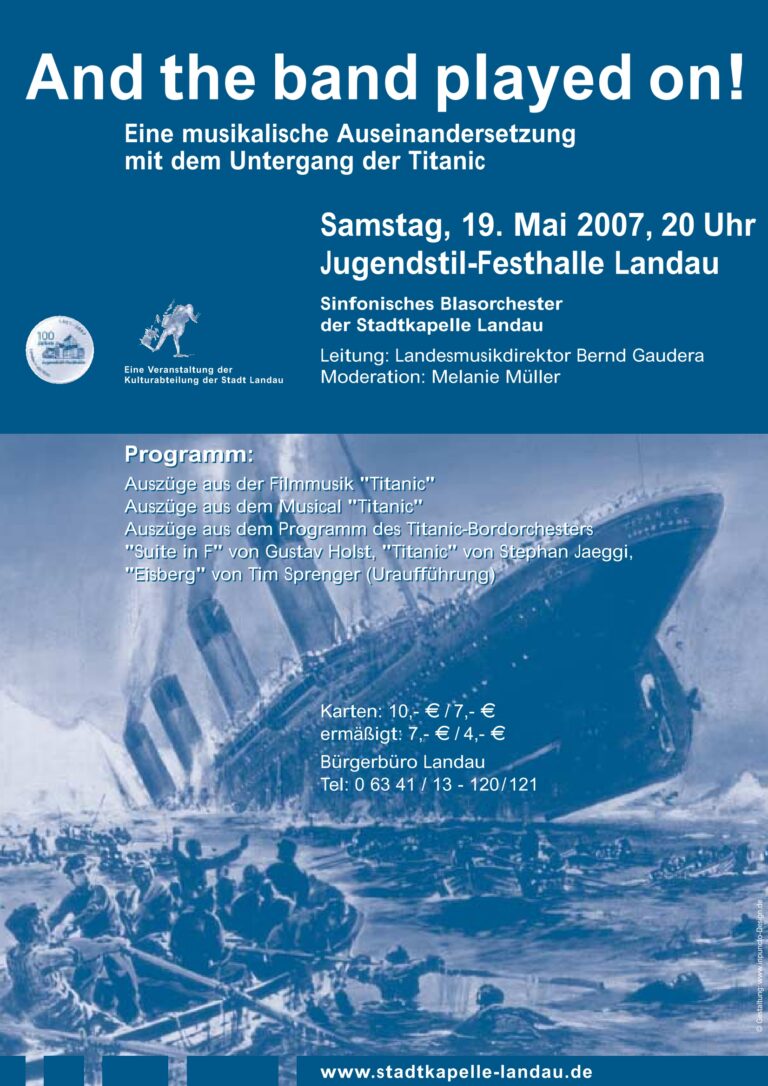 Konzertplakat: And the band played on!, 19.05.2007