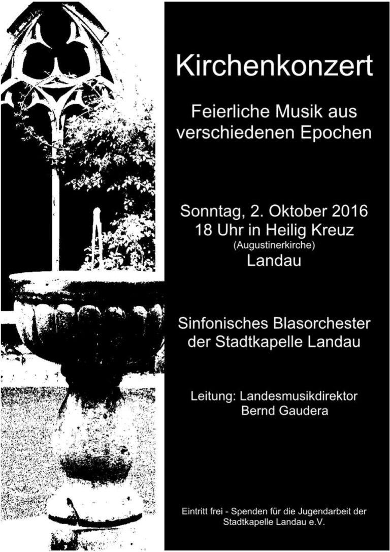 Konzertplakat: Kirchenkonzert, 02.10.2016