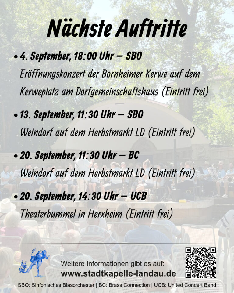 Auftritte im September