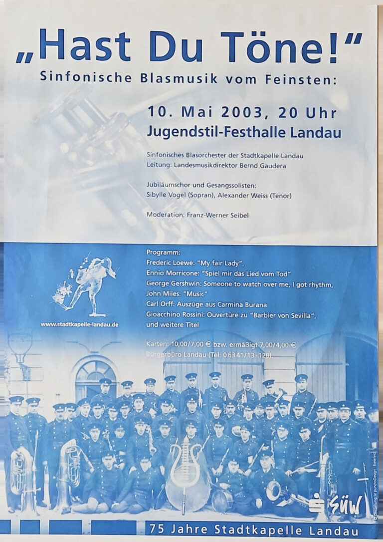 Konzertplakat: Hast Du Töne!, 10.05.2003