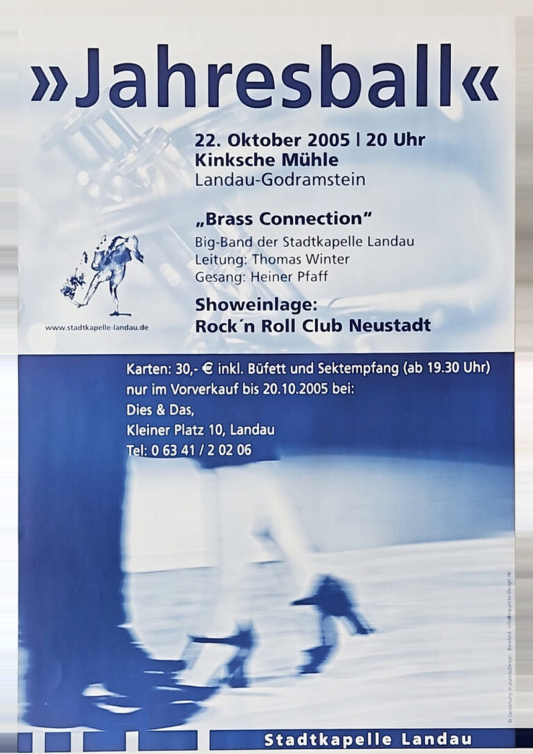 Konzertplakat: Jahresball mit Brass Connection, 22.10.2005