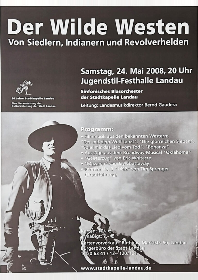 Konzertplakat: Der Wilde Westen, 24.05.2008