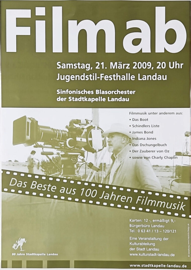 Konzertplakat: Film ab, 21.03.2009