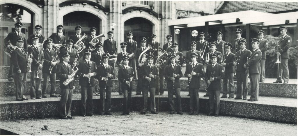 Die aktive Kapelle der Stadtkapelle Landau im Jubiläumsjahr 1978